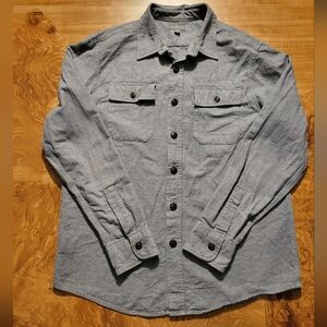 L.L Bean Signature Gray Flannel Button-Down Shirt